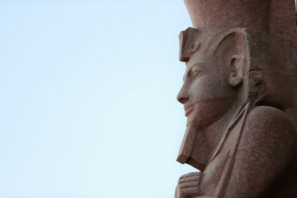 Ancient Egypt pharaoh statue